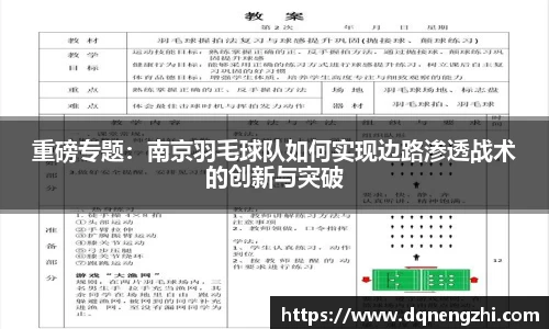 重磅专题：南京羽毛球队如何实现边路渗透战术的创新与突破