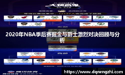 2020年NBA季后赛掘金与爵士激烈对决回顾与分析